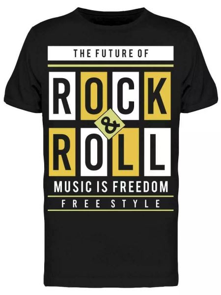 Music Is Freedom Design Tee Men's -Image by Shutterstock, White;black 
Music Is Freedom Design Tee Men's -Image by Shutterstock, White;black