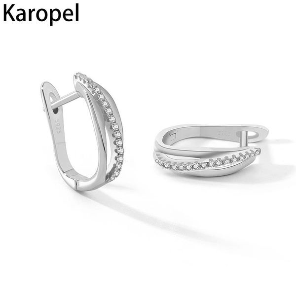 hoop & huggie karopel 925 sterling silver multi-layer simple micro pave zircon earrings for women jewelry wholesale accessories, Golden;silver
hoop & huggie karopel 925 sterling silver multi-layer simple micro pave zircon earrings for women jewelry wholesale accessories, Golden;silver