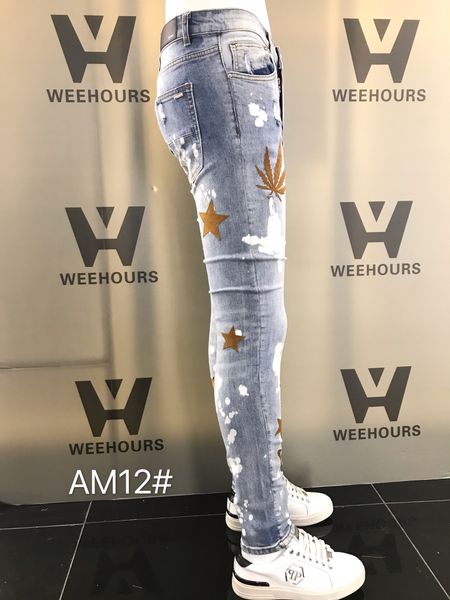 designer design ripped locomotive rapper men's and women's jeans fashion item am12-11, Blue
designer design ripped locomotive rapper men's and women's jeans fashion item am12-11, Blue