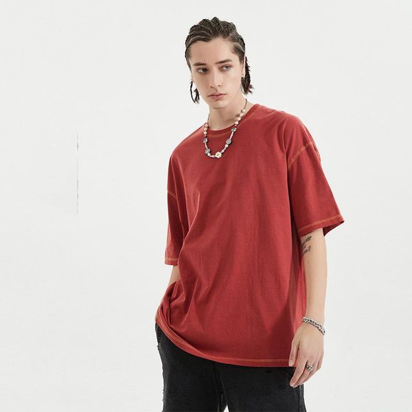 men's t-shirts unloose fit solid color t shirt vintage cotton street oversize man, White;black
men's t-shirts unloose fit solid color t shirt vintage cotton street oversize man, White;black