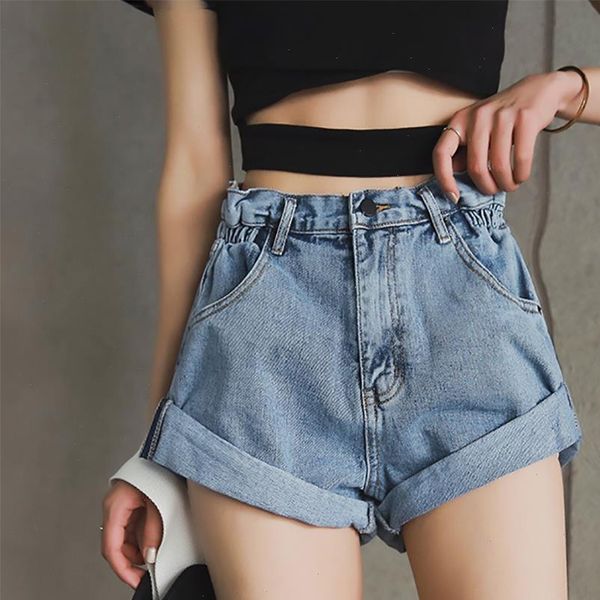 women jeans high waist denim shorts vintage short casual fashion streetwear, Blue
women jeans high waist denim shorts vintage short casual fashion streetwear, Blue