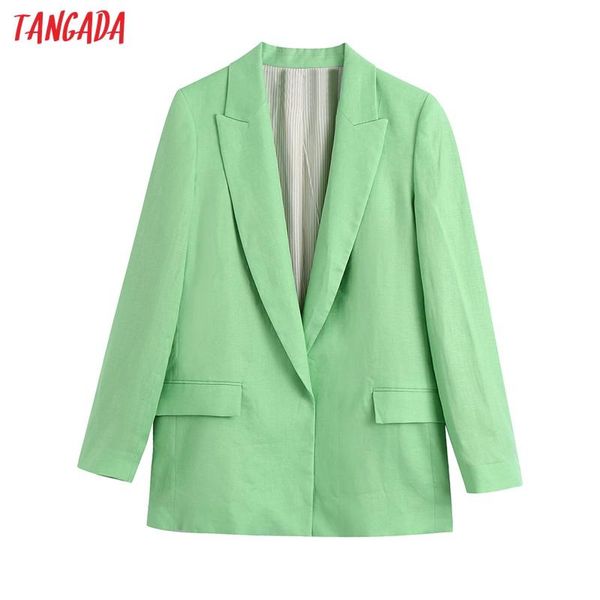 women's suits & blazers tangada women 2021 fashion green linen blazer coat vintage long sleeve flap pockets female outerwear be124, White;black
women's suits & blazers tangada women 2021 fashion green linen blazer coat vintage long sleeve flap pockets female outerwear be124, White;black