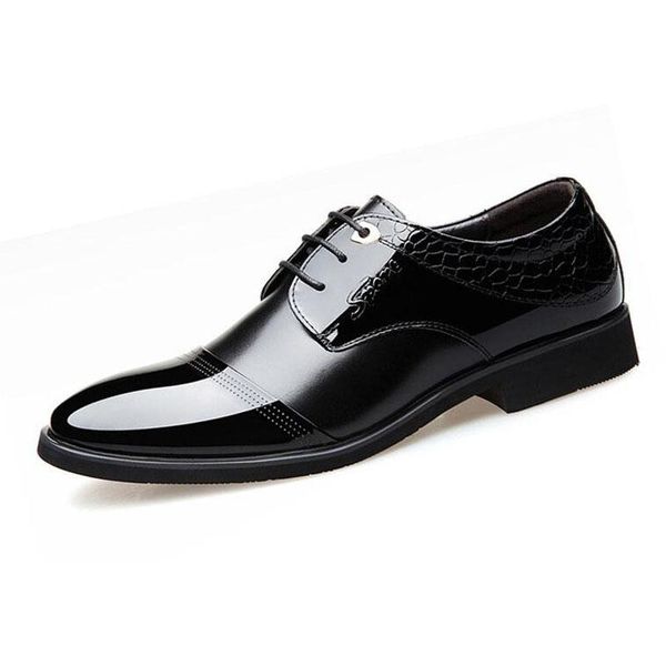 men's formal leather shoes pointed toe men wedding bright oxfords breathable sandals male dress, Black
men's formal leather shoes pointed toe men wedding bright oxfords breathable sandals male dress, Black