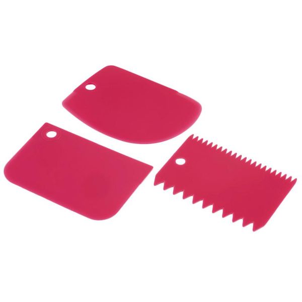 baking & pastry tools 2*3pcs plastic dough icing fondant scraper plain smooth jagged edge spatula cutters random color
baking & pastry tools 2*3pcs plastic dough icing fondant scraper plain smooth jagged edge spatula cutters random color