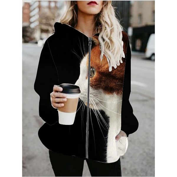 selfhood 3D printing Zipper Hoodied& Sweatshirts Jacket Sports Fall & Winter Regular Coat Loose Active Streetwear Long Sleeve Print Going Out, Black
selfhood 3D printing Zipper Hoodied& Sweatshirts Jacket Sports Fall & Winter Regular Coat Loose Active Streetwear Long Sleeve Print Going Out, Black