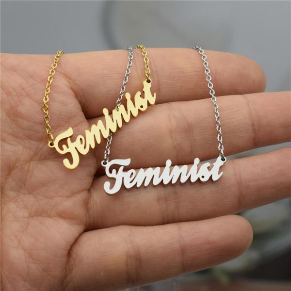 pendant necklaces unique feminist choker chain necklace bff ketting bijoux femme handwritten girl women jewelry christmas gift, Silver
pendant necklaces unique feminist choker chain necklace bff ketting bijoux femme handwritten girl women jewelry christmas gift, Silver
