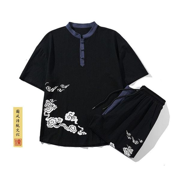 mrgb summer men's suit chinese style casual t-shirts 2021 cotton linen short sleeve oversized vintage men shorts tracksuits, Gray
mrgb summer men's suit chinese style casual t-shirts 2021 cotton linen short sleeve oversized vintage men shorts tracksuits, Gray