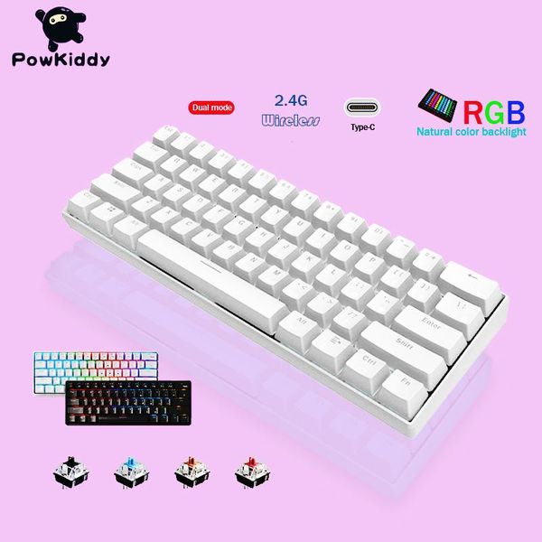 mechanical keyboard 61key rgb backlit detachable cable type-c/2.4g wireless gamer for pc lapru stickers keyboards
mechanical keyboard 61key rgb backlit detachable cable type-c/2.4g wireless gamer for pc lapru stickers keyboards