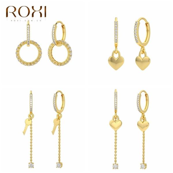 crystals circle hoop earrings for women dangle heart key earring 925 sterling silver huggie pendientes plata &, Golden;silver
crystals circle hoop earrings for women dangle heart key earring 925 sterling silver huggie pendientes plata &, Golden;silver
