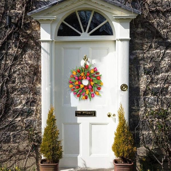 decorative flowers & wreaths artificial tulipe flower wreath spring summer door garland front window wedding hanging ornament home decor
decorative flowers & wreaths artificial tulipe flower wreath spring summer door garland front window wedding hanging ornament home decor