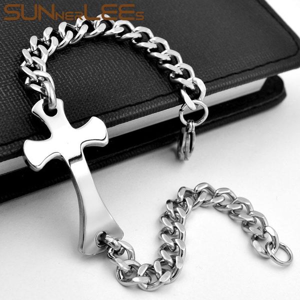 stainless steel id bracelet smooth surface jesus christ cross charm link chain men women jewelry gift scb04 link,, Black
stainless steel id bracelet smooth surface jesus christ cross charm link chain men women jewelry gift scb04 link,, Black