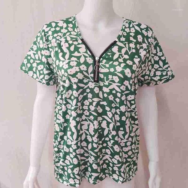 women's t-shirt loose casual printing floral summer short-sleeved v-neck fashion trend shirt plus size, White
women's t-shirt loose casual printing floral summer short-sleeved v-neck fashion trend shirt plus size, White