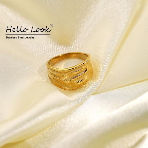 cluster rings hellolook women pleated ring 18k gold plated irregular texture for men waterproof stacking chunky jewelry size 6/7/8, Golden;silver
cluster rings hellolook women pleated ring 18k gold plated irregular texture for men waterproof stacking chunky jewelry size 6/7/8, Golden;silver