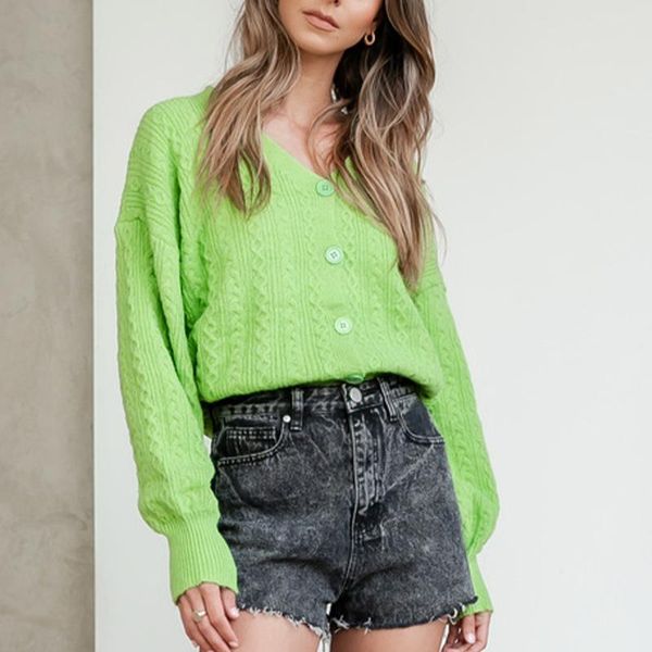women's knits & tees women cardigan sweater knitted solid twist soft female cardigans knitwear drop shoulder long sleeve v-neck autumn, White
women's knits & tees women cardigan sweater knitted solid twist soft female cardigans knitwear drop shoulder long sleeve v-neck autumn, White