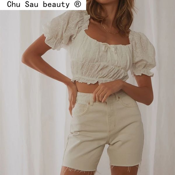fashion summer french style floral embroidery crop women sweet lovely hollow out puff sleeve cotton blouses female 210508, White
fashion summer french style floral embroidery crop women sweet lovely hollow out puff sleeve cotton blouses female 210508, White