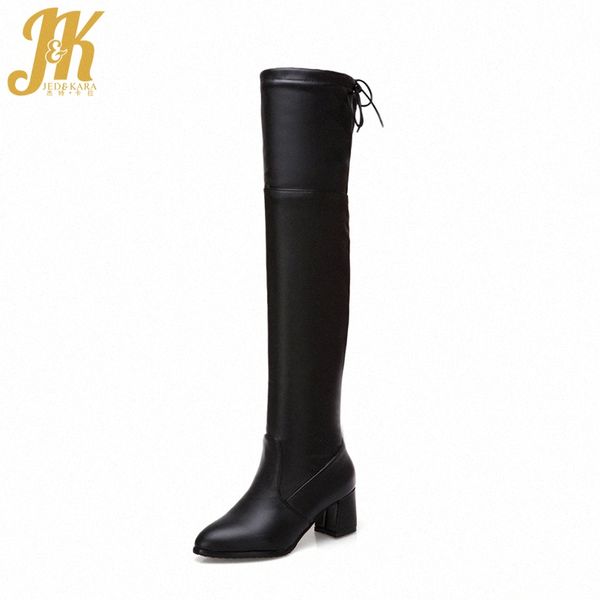 jk thick high heels women over the knee stretch boots warm pu cross tied female shoes pointed toe winter footwear m9mo, Black
jk thick high heels women over the knee stretch boots warm pu cross tied female shoes pointed toe winter footwear m9mo, Black