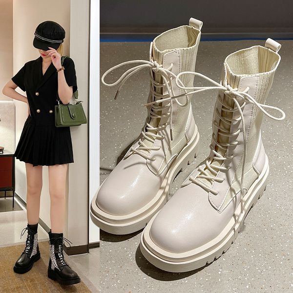 white martin boots women's 2021 summer thin british style sho short spring and autumn single, Black
white martin boots women's 2021 summer thin british style sho short spring and autumn single, Black