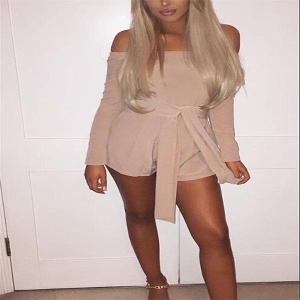 women's jumpsuits & rompers 2021 off the shoulder playsuits ruffles long sleeve solid color women bandage romper autumn overalls, Black;white
women's jumpsuits & rompers 2021 off the shoulder playsuits ruffles long sleeve solid color women bandage romper autumn overalls, Black;white
