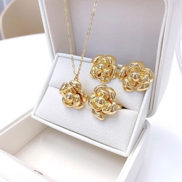 chains 2021 trend retro france camellia necklace set 14k real gold earring exquisite luxury for women terperment accessories, Silver
chains 2021 trend retro france camellia necklace set 14k real gold earring exquisite luxury for women terperment accessories, Silver
