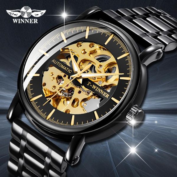 t-winner fashion royal carving black stainless steel mens mechanical business wrist watch skeleton male clock wristwatches, Slivery;brown
t-winner fashion royal carving black stainless steel mens mechanical business wrist watch skeleton male clock wristwatches, Slivery;brown