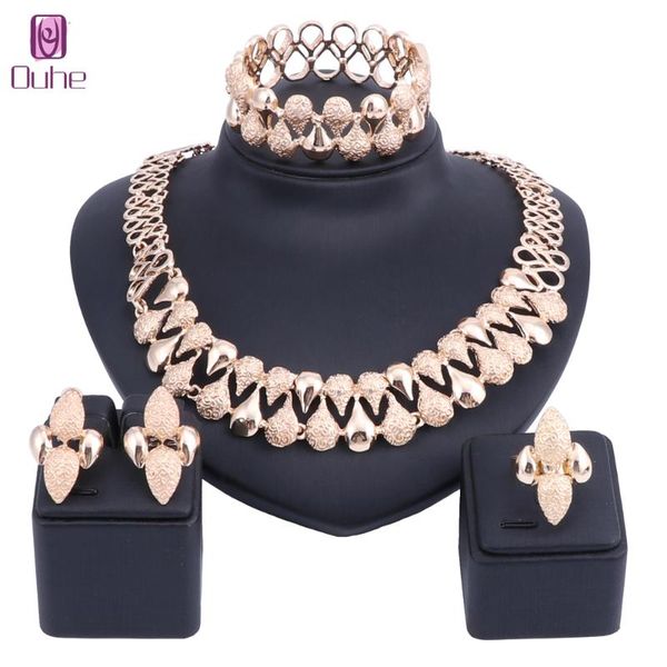 earrings & necklace african jewelry set ladies wedding golden color fashion bridal water drop rings bangle accessories, Silver
earrings & necklace african jewelry set ladies wedding golden color fashion bridal water drop rings bangle accessories, Silver