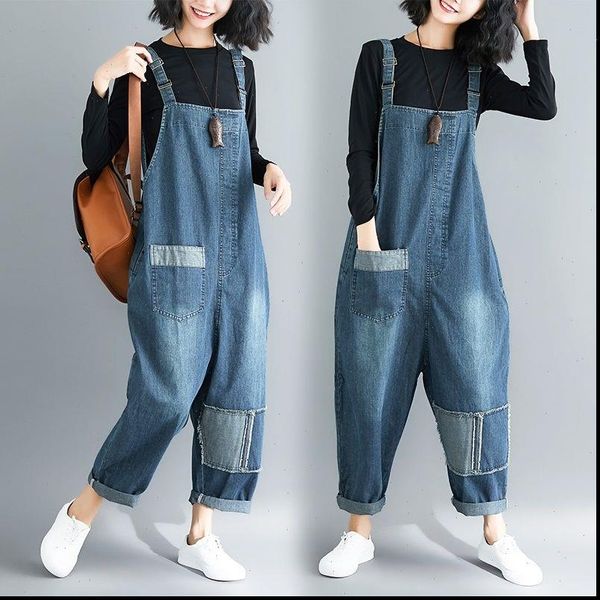 clothing denim fabric patch womens jumpsuit spring autumn overalls suspenders jeans, Black;white
clothing denim fabric patch womens jumpsuit spring autumn overalls suspenders jeans, Black;white