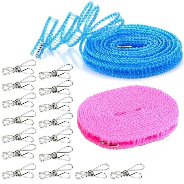 outdoor gadgets 2 pack camping clothesline with 16 pcs metal clips drying rope portable windproof travel clothes line for els
outdoor gadgets 2 pack camping clothesline with 16 pcs metal clips drying rope portable windproof travel clothes line for els