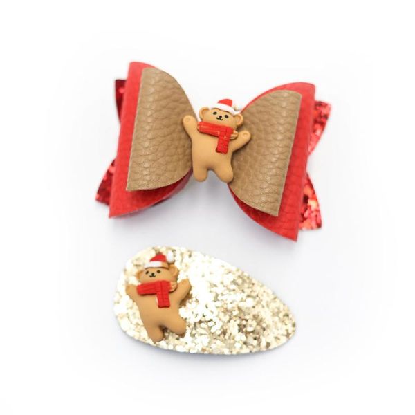 hair accessories christmas cartoon happy bear lovely leather bow side clips sequins headwear hairpins barrettes accessoires girls kids, Slivery;white
hair accessories christmas cartoon happy bear lovely leather bow side clips sequins headwear hairpins barrettes accessoires girls kids, Slivery;white