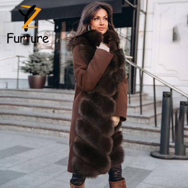 women's fur & faux fashion real coat luxury wool blend with collar winter jacket sable color furry woolen, Black
women's fur & faux fashion real coat luxury wool blend with collar winter jacket sable color furry woolen, Black