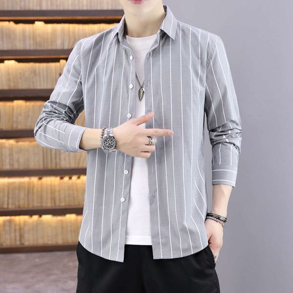 men's casual shirts shirtmen's striped korean fashion casual coat spring tide brand long sleeve versatile men's inch shirt sh, White;black
men's casual shirts shirtmen's striped korean fashion casual coat spring tide brand long sleeve versatile men's inch shirt sh, White;black