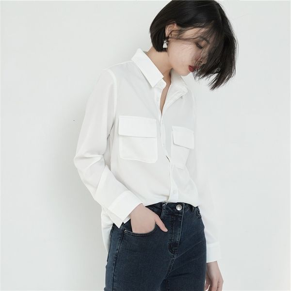 women's blouses & shirts autumn oversized white shirt with long sleeve female blouses loose french pocket ucyb
women's blouses & shirts autumn oversized white shirt with long sleeve female blouses loose french pocket ucyb