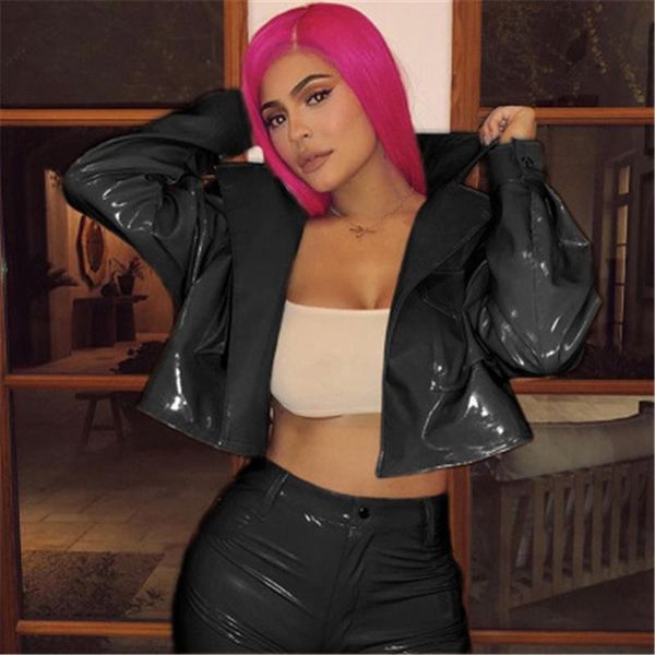 women's jackets 2021 autumn and winter woman jacket fashion explosion turndown collar hip hop patent leather short good quality female, Black;brown
women's jackets 2021 autumn and winter woman jacket fashion explosion turndown collar hip hop patent leather short good quality female, Black;brown