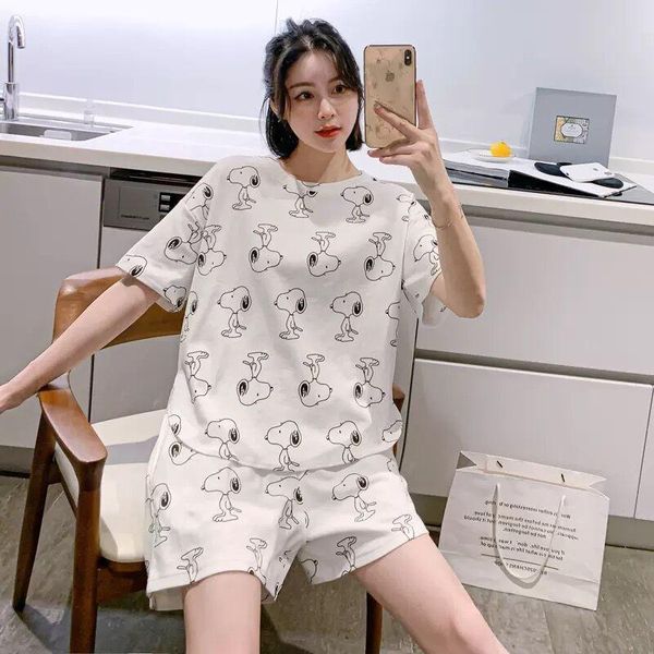 women's tracksuits pajamas female summer loose oversize sweet lovely student short sleeve shorts can wear korean home suit, Gray
women's tracksuits pajamas female summer loose oversize sweet lovely student short sleeve shorts can wear korean home suit, Gray