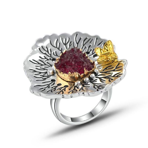 vintage bohemian statement jewelry red blue crystal big flower butterfly rings for women engagement wedding party gift cluster, Golden;silver
vintage bohemian statement jewelry red blue crystal big flower butterfly rings for women engagement wedding party gift cluster, Golden;silver
