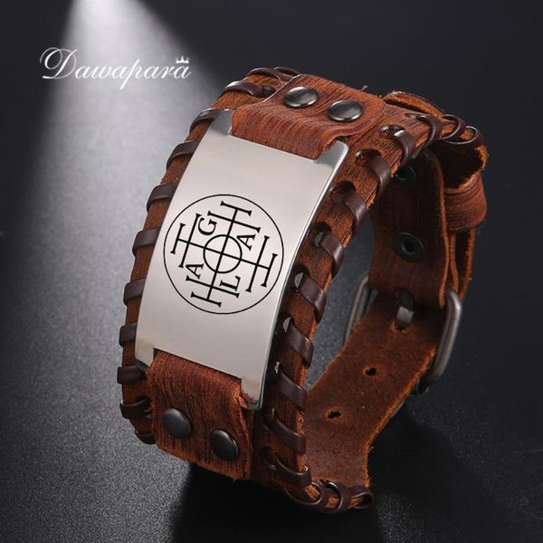 dawapara wheel of fortune amulet good luck jewelry talisman stainless steel charm leather bangles adjustable men bracelet, Black
dawapara wheel of fortune amulet good luck jewelry talisman stainless steel charm leather bangles adjustable men bracelet, Black