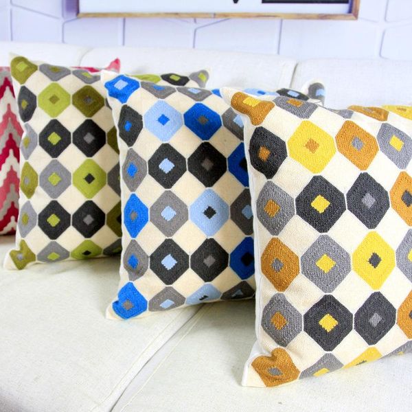 home decor embroidered cushion cover blue yellow green abstract geometric canvas cotton square embroidery pillow 45x45cm cushion/decorative
home decor embroidered cushion cover blue yellow green abstract geometric canvas cotton square embroidery pillow 45x45cm cushion/decorative