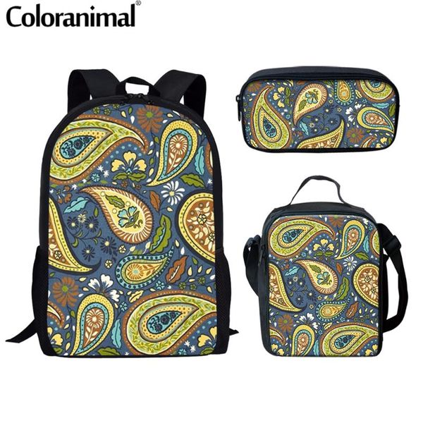backpack coloranimal 3pcs paisley flower printed school for girls orthopedic satchel schoolbag in primary students notebook bags
backpack coloranimal 3pcs paisley flower printed school for girls orthopedic satchel schoolbag in primary students notebook bags