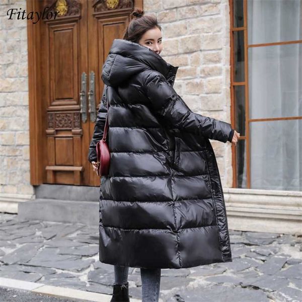 fitaylor winter hooded long jacket women white duck down coat warm thick parkas female hight quality black overcoat snow outwear 210930
fitaylor winter hooded long jacket women white duck down coat warm thick parkas female hight quality black overcoat snow outwear 210930