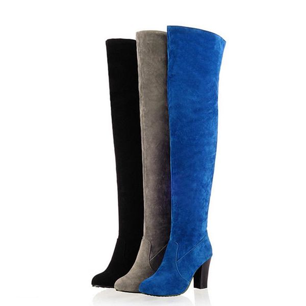 boots over knee high suede square heel ladies shoes black heels female winter fashion long boot plus size 43
boots over knee high suede square heel ladies shoes black heels female winter fashion long boot plus size 43