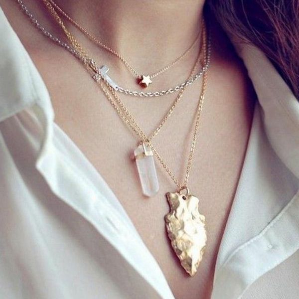 pendant necklaces 4pcs/set fashion women set cross star irregular geometric crystal clavicle chain gold necklace party jewelry, Silver
pendant necklaces 4pcs/set fashion women set cross star irregular geometric crystal clavicle chain gold necklace party jewelry, Silver