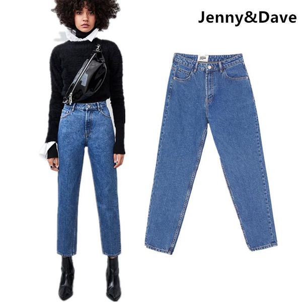 women's jeans jenny&dave women high street vintage cotton solid harem waist mom denim pants boyfriend plus size, Blue
women's jeans jenny&dave women high street vintage cotton solid harem waist mom denim pants boyfriend plus size, Blue