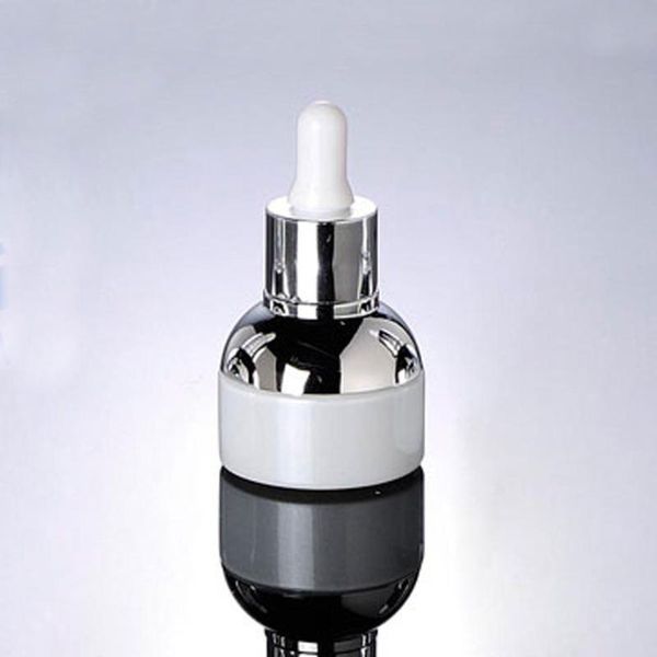 20ml 30ml 50pcs/lot clear and white glass bottle with silver gold collar bulb dropper essential oil bottles storage & jars
20ml 30ml 50pcs/lot clear and white glass bottle with silver gold collar bulb dropper essential oil bottles storage & jars