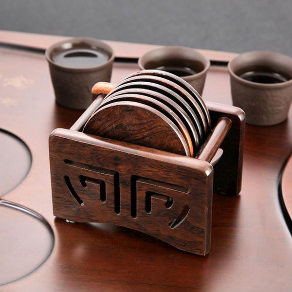 mats & pads 7pcs wooden round drink coasters for tea coffee beer mug glass with holder barware kitchen dining accessories
mats & pads 7pcs wooden round drink coasters for tea coffee beer mug glass with holder barware kitchen dining accessories