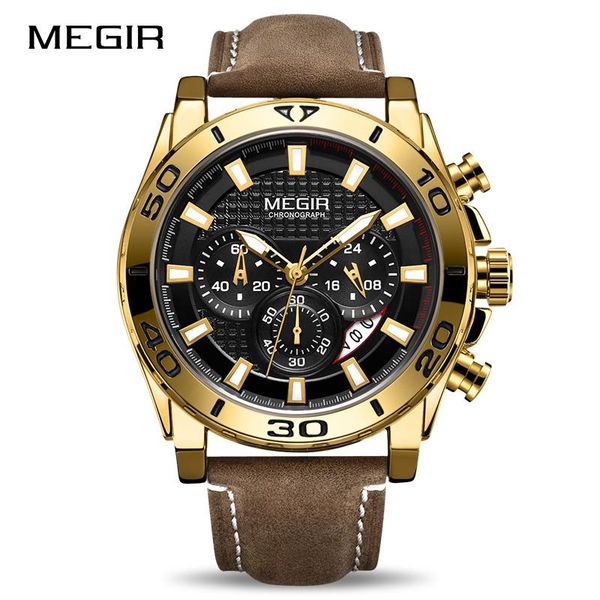 wristwatches megir watch men fashion gold sport quartz mens watches waterproof hour male casual clock relogio masculino 202, Slivery;brown
wristwatches megir watch men fashion gold sport quartz mens watches waterproof hour male casual clock relogio masculino 202, Slivery;brown