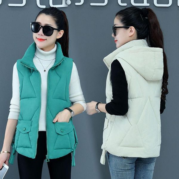 women's vests 2021 autumn and winter women vest cotton waistcoat short student thick coat small jacket, Black;white
women's vests 2021 autumn and winter women vest cotton waistcoat short student thick coat small jacket, Black;white