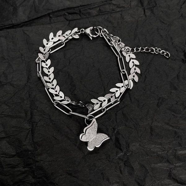 charm bracelets vsnow delicate double layer butterfly titanium steel bracelet for women creative wheat ears party jewelry accessories, Golden;silver
charm bracelets vsnow delicate double layer butterfly titanium steel bracelet for women creative wheat ears party jewelry accessories, Golden;silver