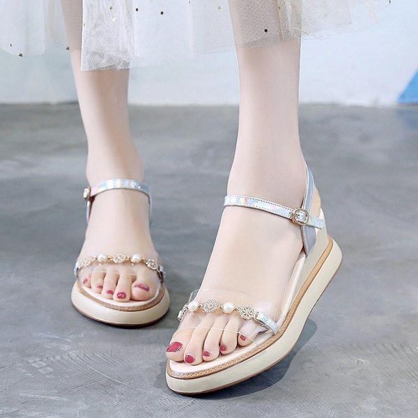 women summer wedges sandals platform fashion shoes 2021 buckle diamond decoration basic 5.5cm heel, Black
women summer wedges sandals platform fashion shoes 2021 buckle diamond decoration basic 5.5cm heel, Black