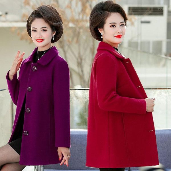 women's wool & blends middle-aged elderly woolen coats blended coat fall winter single-breasted quilted warm jacket plus size 5xl, Black
women's wool & blends middle-aged elderly woolen coats blended coat fall winter single-breasted quilted warm jacket plus size 5xl, Black