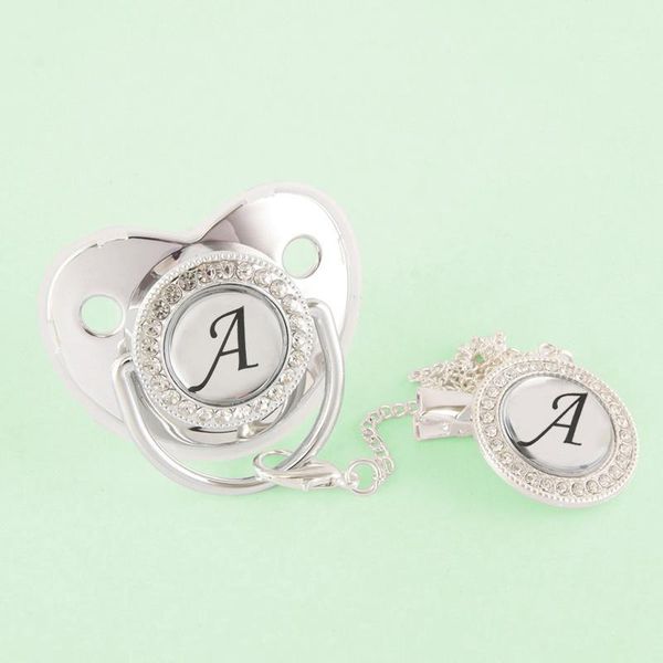 pacifiers# 26 initial name letter blingbling silver baby pacifier with clips bpa silicone dummy nipples soother for shower gift
pacifiers# 26 initial name letter blingbling silver baby pacifier with clips bpa silicone dummy nipples soother for shower gift