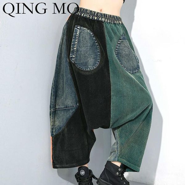 women's pants & capris qing mo women winter cross 2021 patchwork color personality plus size high waist zqy2439, Black;white
women's pants & capris qing mo women winter cross 2021 patchwork color personality plus size high waist zqy2439, Black;white